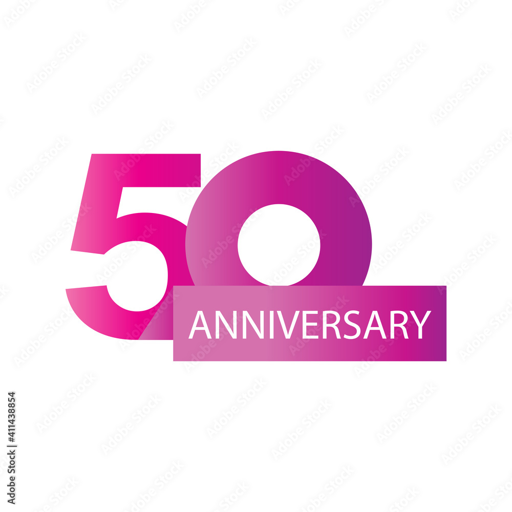 Fototapeta premium 50 anniversary celebration vector template design illustration
