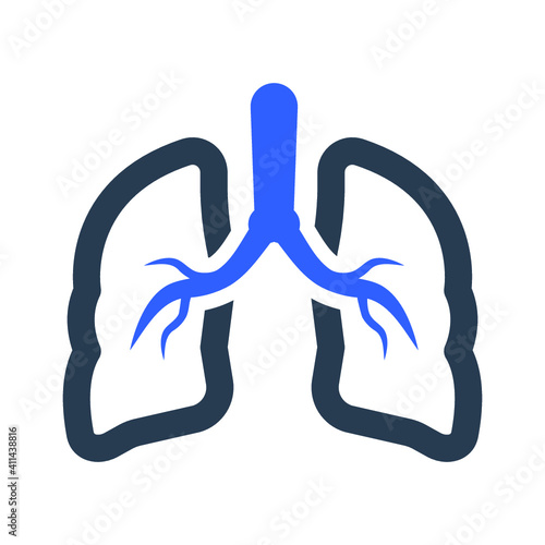 Human lungs icon