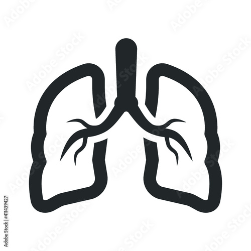 Human lungs icon