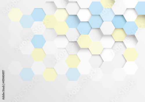  立体的なアブストラクト背景。ハニカム。