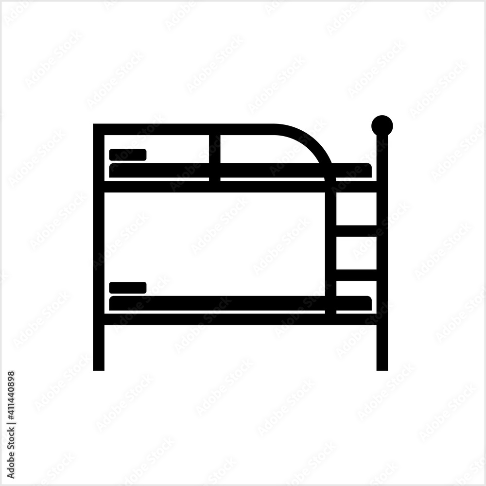 Bunk Bed Icon, Two Bed Frame Stacked On Top Of Another Bunk Bed Icon, Two Bed Frame Stacked On Top Of Another