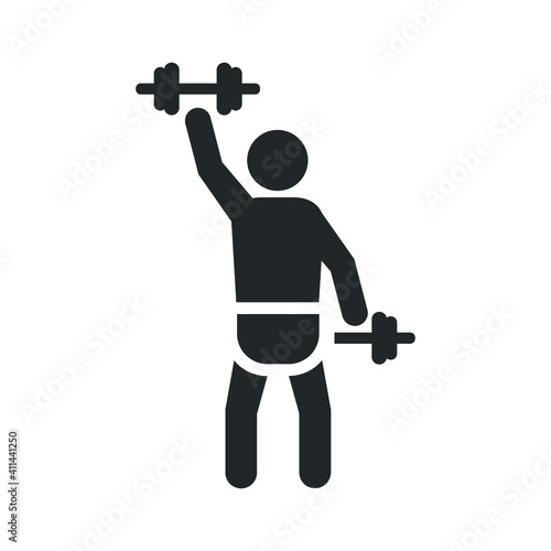 Dumbbell press exercise icon