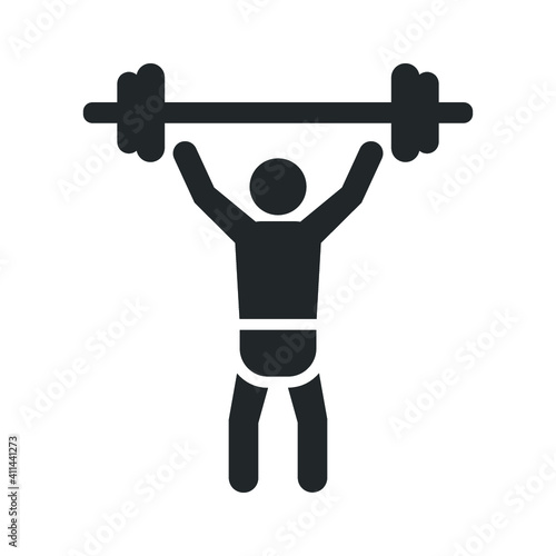 Weight lifting exercise icon