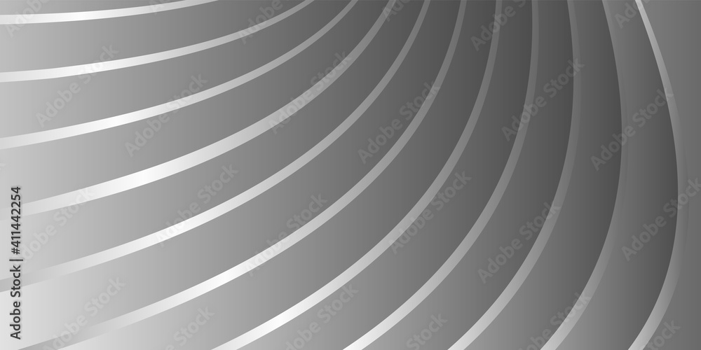 Fototapeta premium Cover design, abstract background. Monochrome. Wavy parallel gradient lines, ribbons. Black and white banner, poster. EPS vector