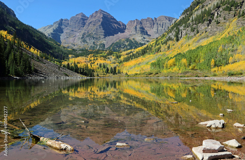 Idyllic reflection - Maroon Bells  Colorado