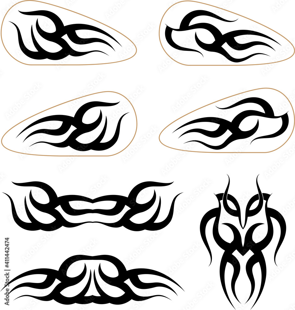 Obraz premium Tribal Bike Decal
