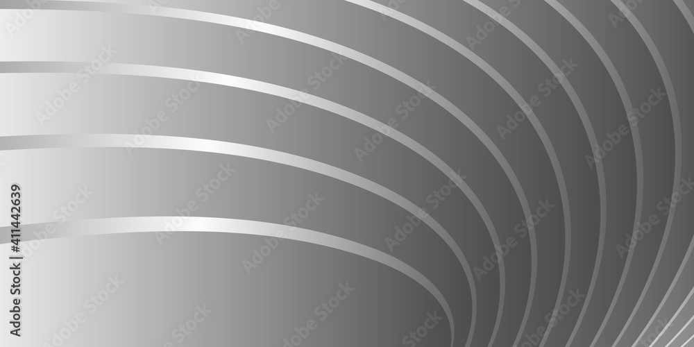 Obraz premium Cover design, abstract background. Monochrome. Wavy parallel gradient lines, ribbons. Black and white banner, poster. EPS vector