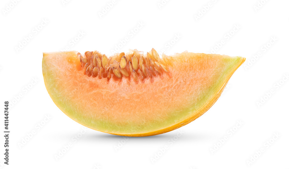 cantaloupe melon on white background cantaloupe melon on white background