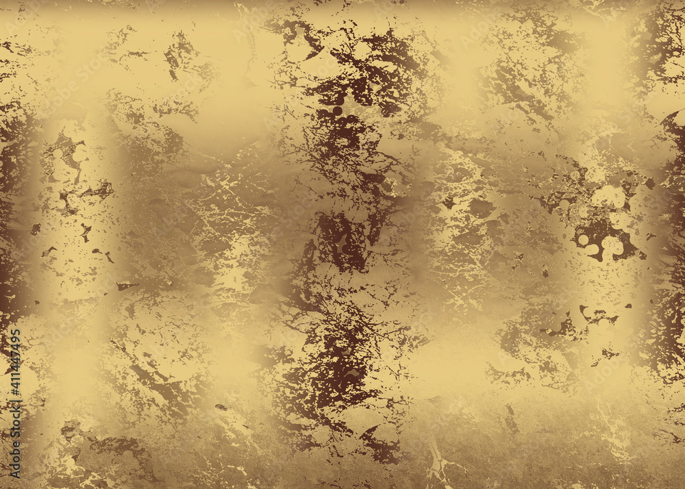 Golden abstract  decorative paper texture  background  for  artwork  - Illustration