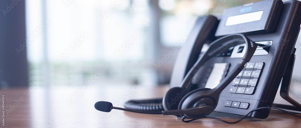 Communication support, call center and customer service help desk. VOIP headset for customer service support (call center) concept Communication support, call center and customer service help desk. VOIP headset for customer service support (call center) concept