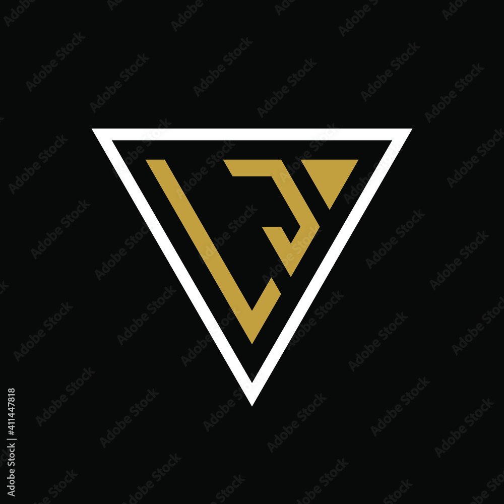 Initial letter LJ triangle logo design Stock Vector | Adobe Stock