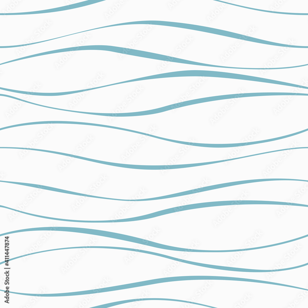 Waves seamless pattern. Abstract background of rounded line. Trendy geometric design. - obrazy, fototapety, plakaty 