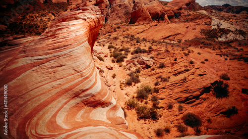 Canvas Print close up of a red rock