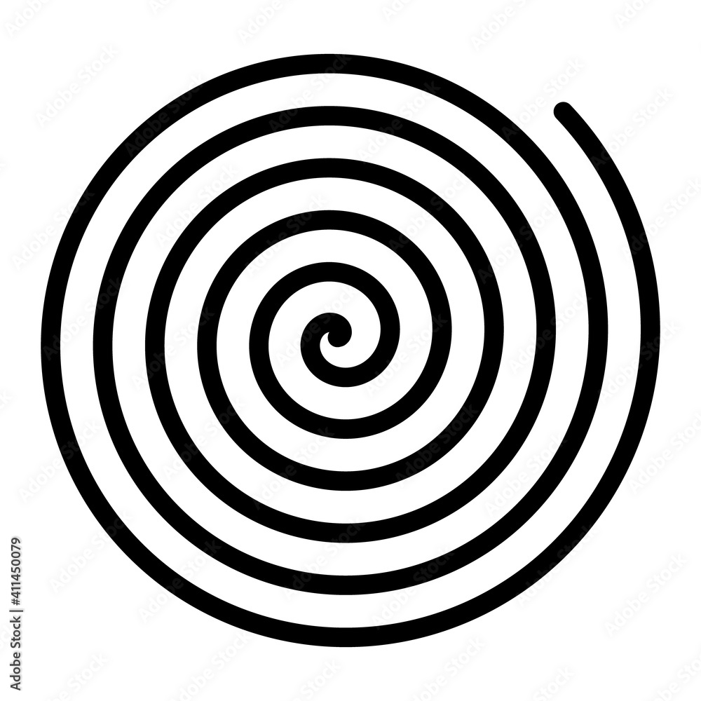 Archimedean spiral curve shape line art icon for apps and websites Archimedean spiral curve shape line art icon for apps and websites