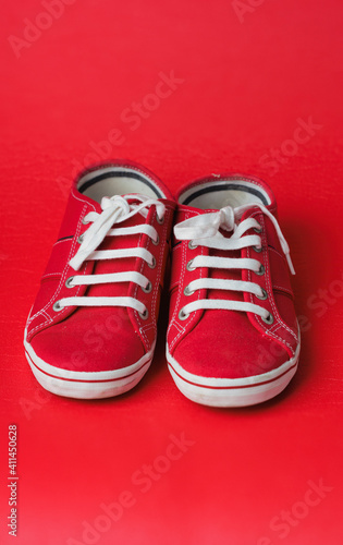 pair of red shoes