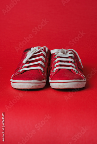 pair of red shoes