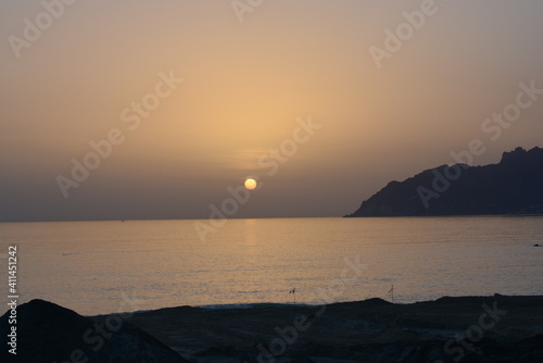 ITALIA   TRAMONTO MARINO SALERNO 20 GENNAIO 2021.