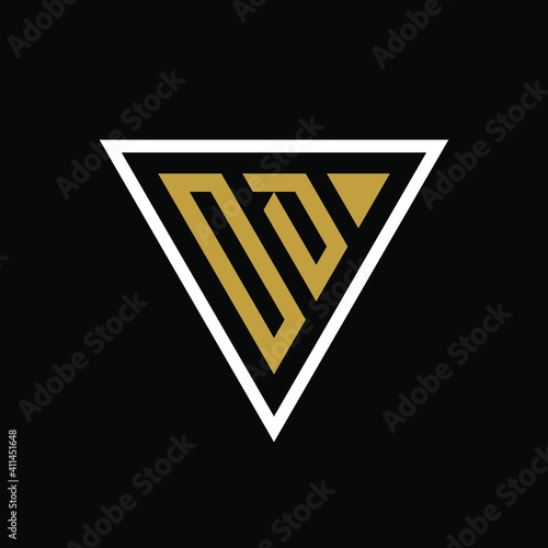 Initial letter OD triangle logo design
