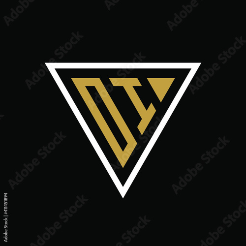 Initial letter OI triangle logo design
