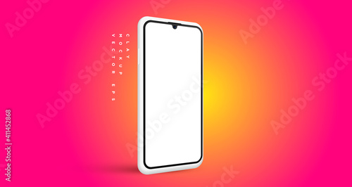 Minimalist modern clay mockup smartphones for presentation, application display, information graphics etc. Vector EPS.
