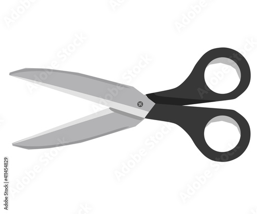 Vector illustration of scissors for office and school supplies