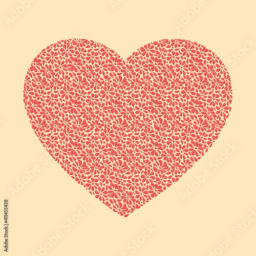 Vector stylized of the heart. Valentines Day. Symbol for your design.
