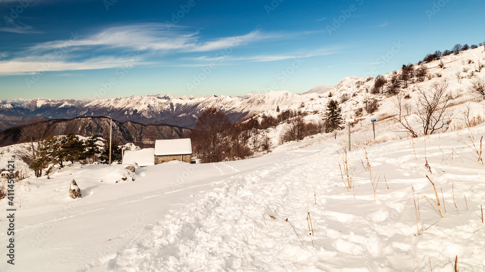 On the Matajur in a winter day