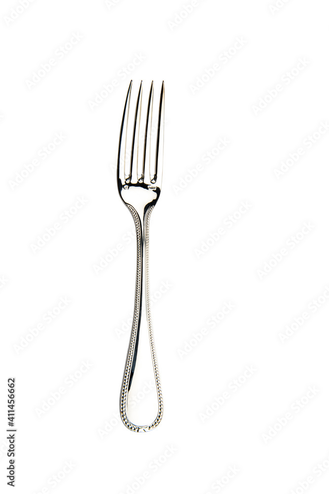 silver plated metal fork isolated silver plated metal fork isolated