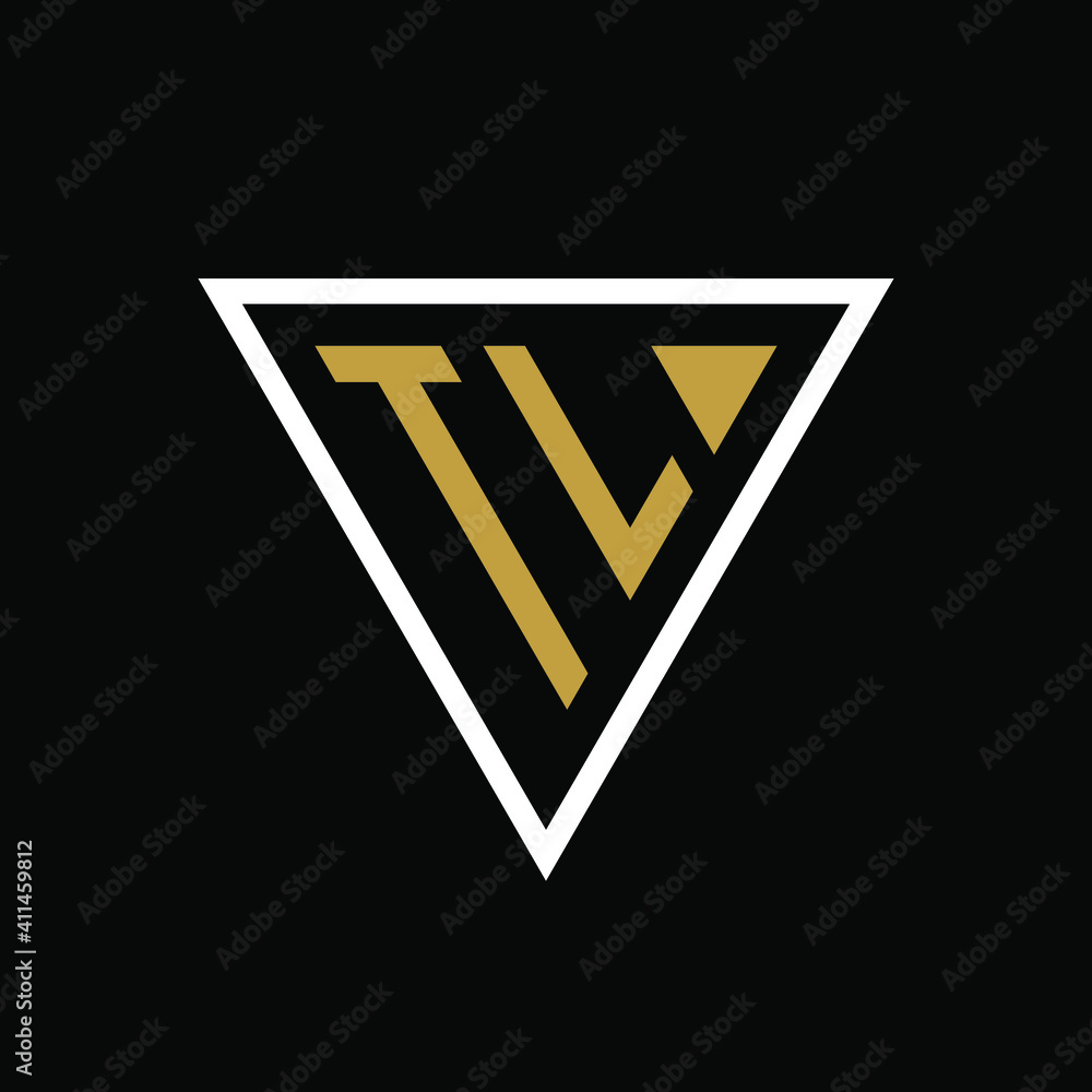 Initial letter TL triangle logo design Initial letter TL triangle logo design