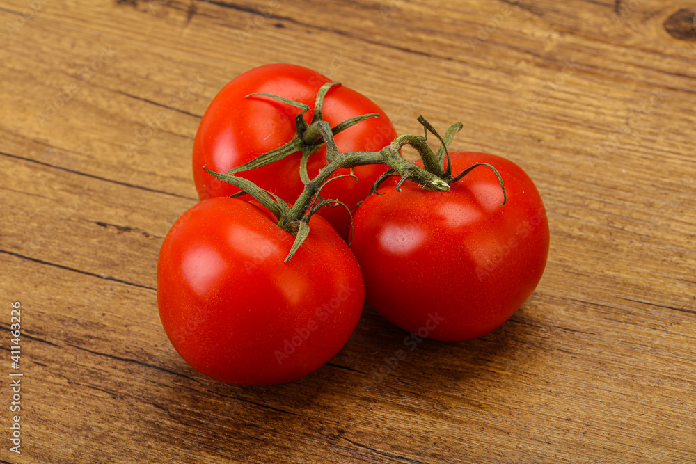 Red bright ripe tomato branch Red bright ripe tomato branch