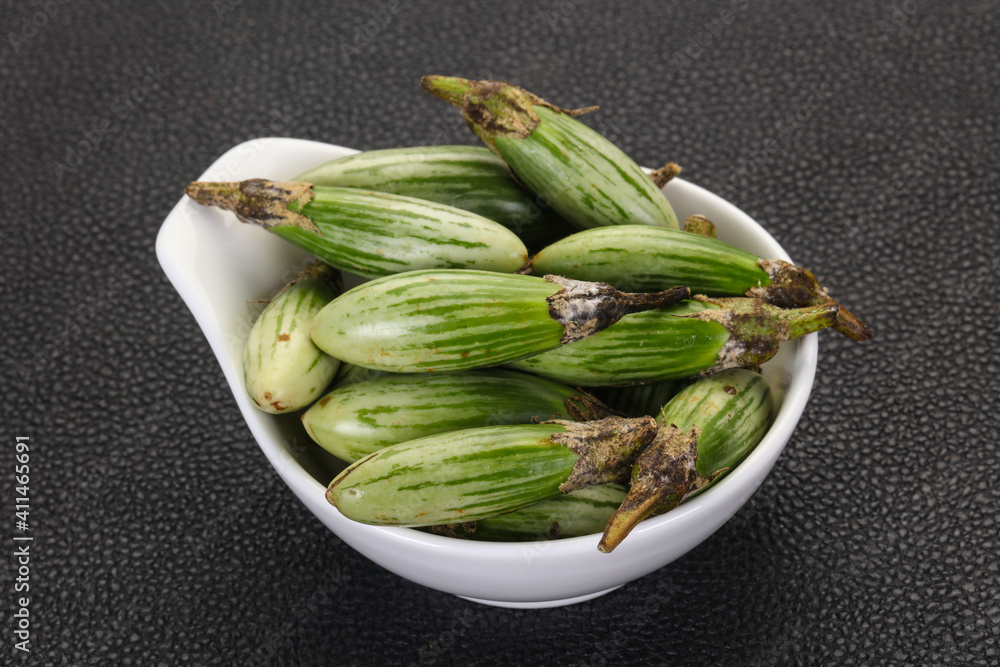 Green asian eggplant Green asian eggplant