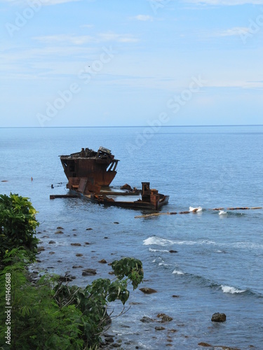 Erodierendes Schiffswrack 