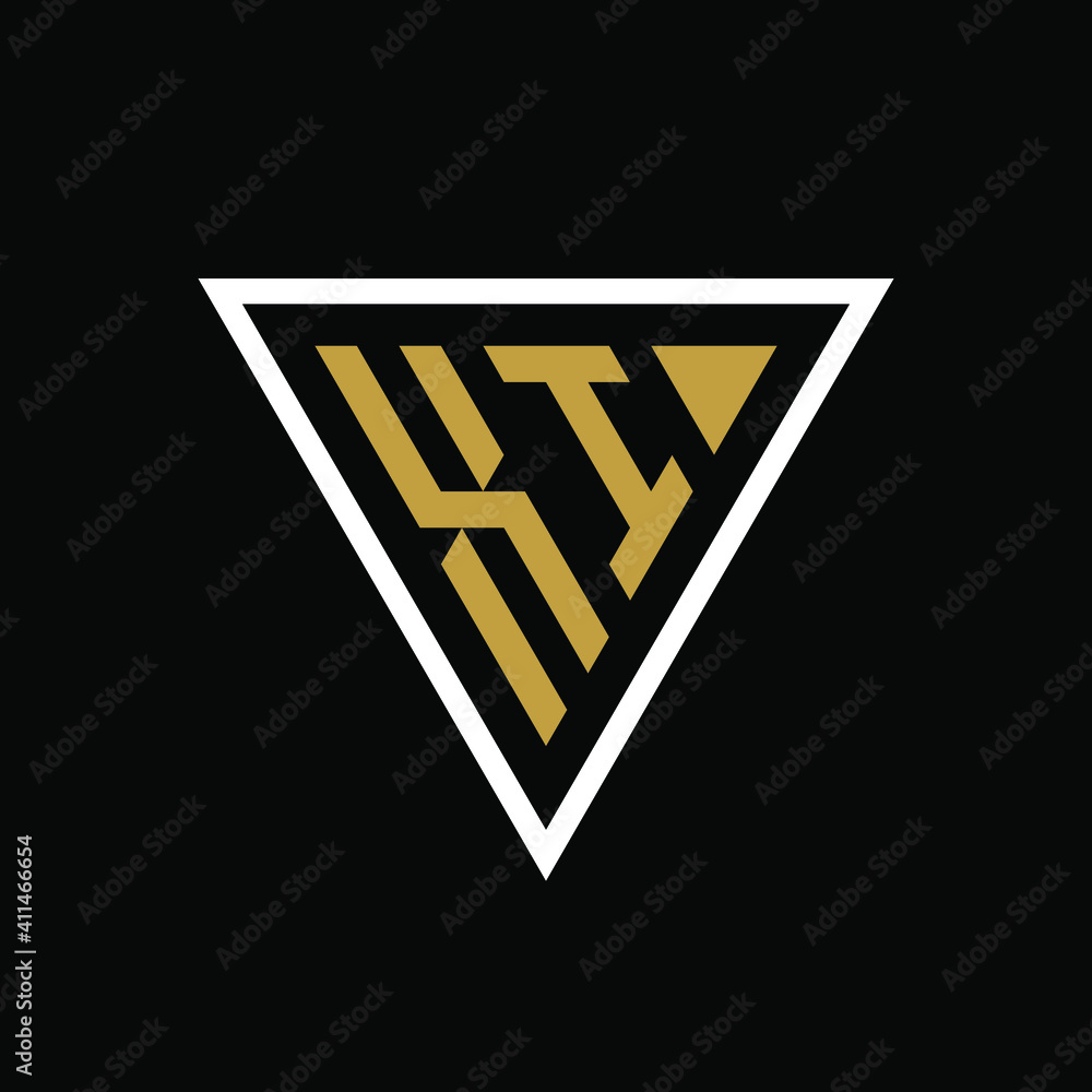 Initial letter XI triangle logo design Initial letter XI triangle logo design