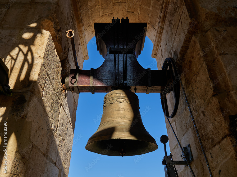 Obraz premium Interior of the bell tower of the church of Santa María, Ontinyent, Spain.