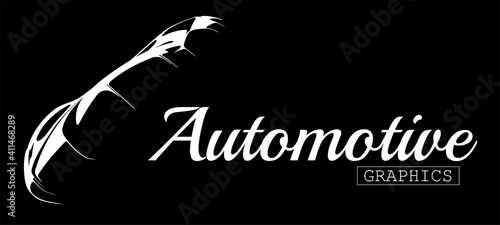Abstract sport car silhouette in vector.
