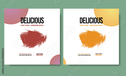 Fast Food Social Media Design Template