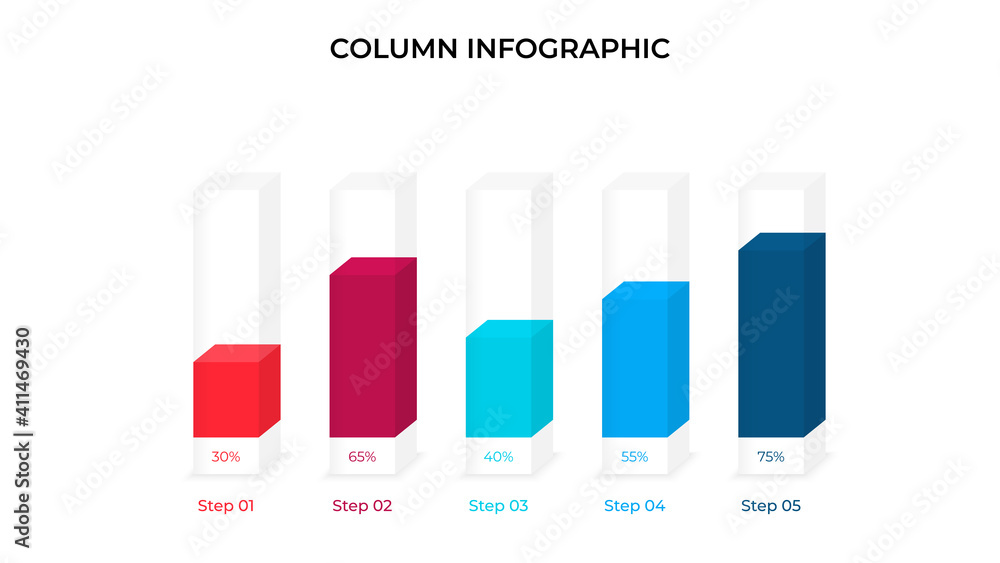 Business data visualization. Column chart. Vector business template for presentation. Creative concept for infographic. Business data visualization. Column chart. Vector business template for presentation. Creative concept for infographic.