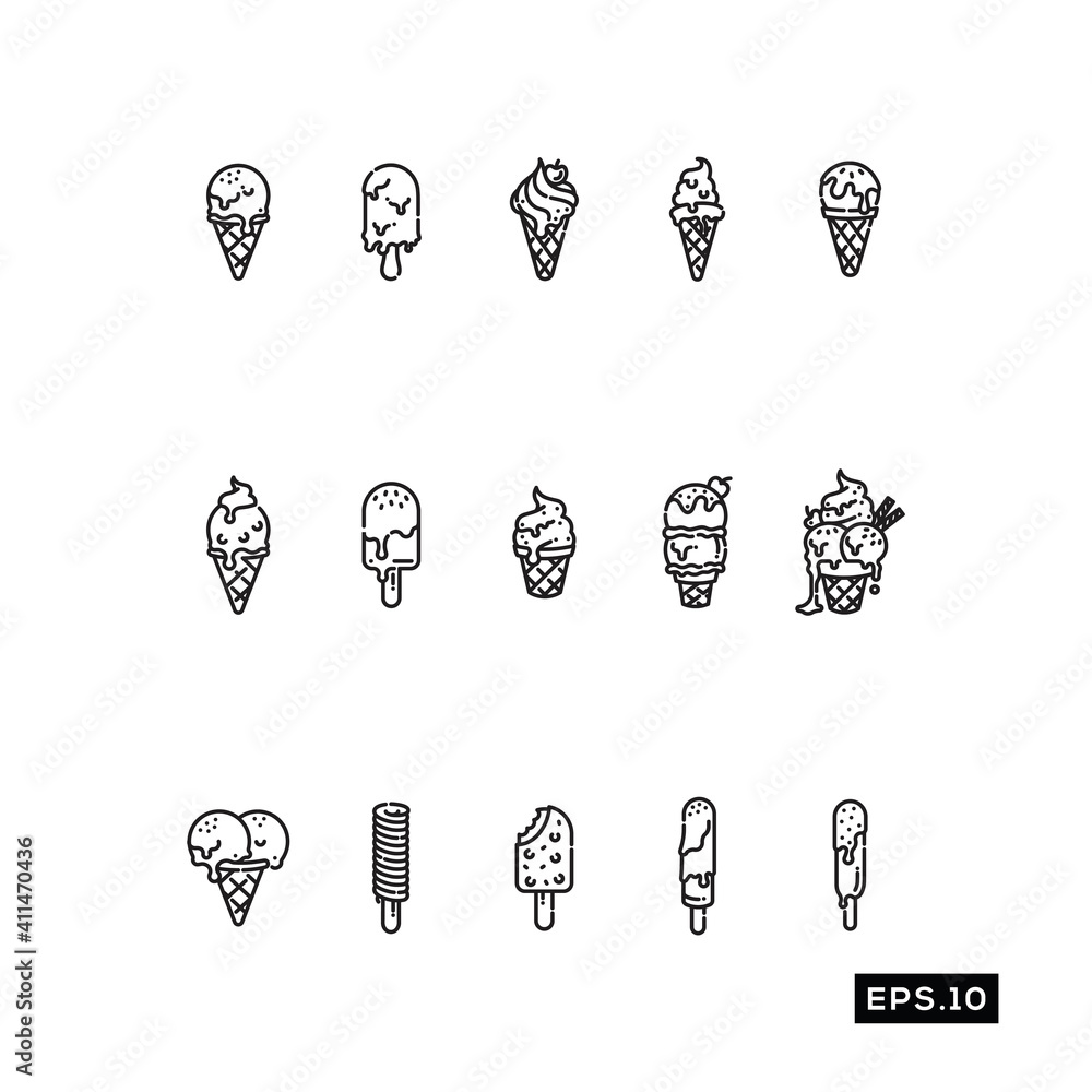 Ice Cream Icon Vector. Ice Cream Vector Ice Cream Icon Vector. Ice Cream Vector