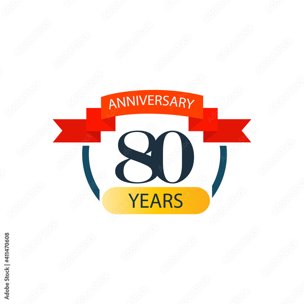 80 Anniversary celebration template vector design illustration 80 Anniversary celebration template vector design illustration