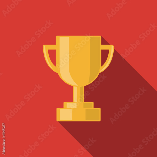 Throphy Icon. Champion Vector. Winner Illustration Sign. Best Achievement Symbol. Trophy Cups