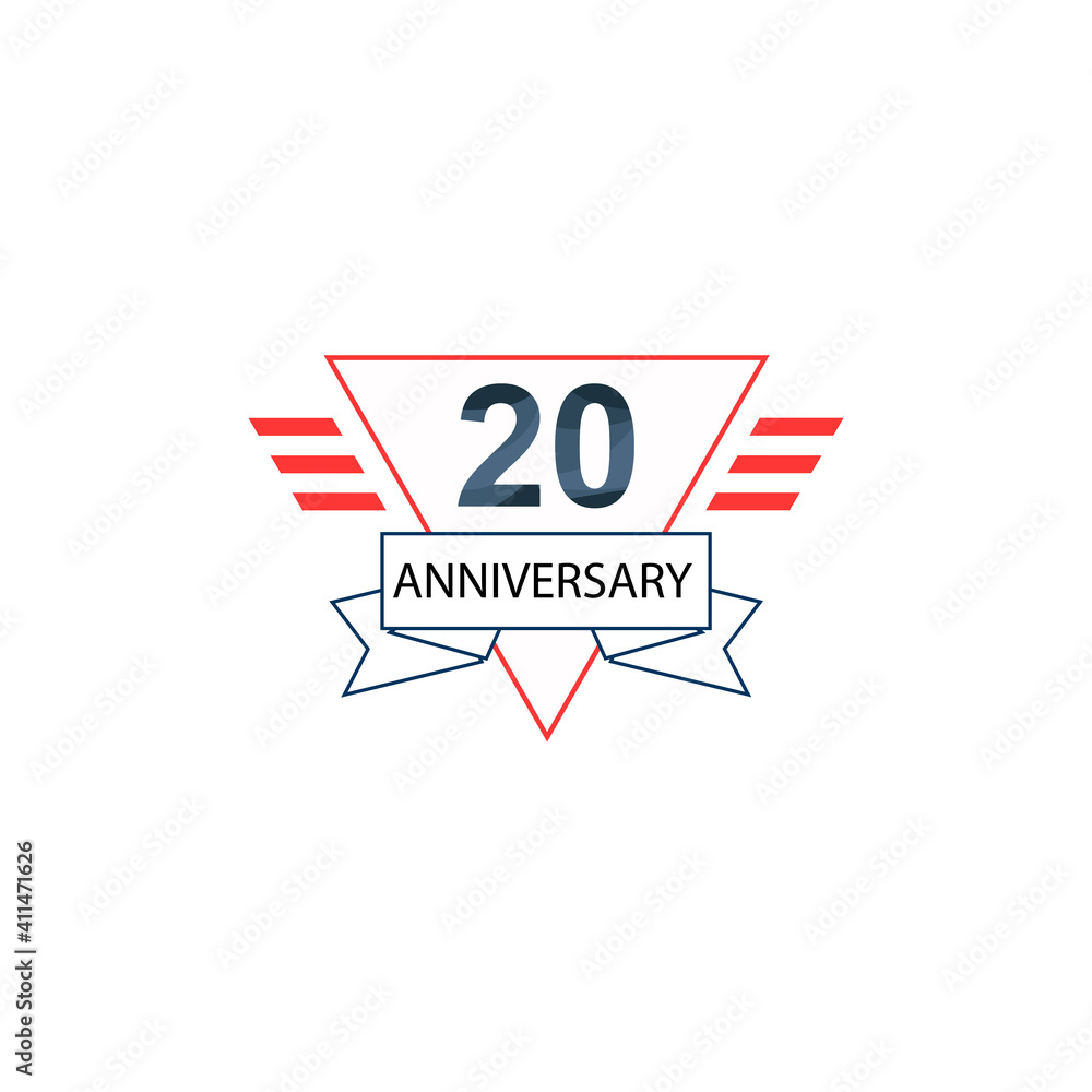 20 Anniversary celebration template vector design illustration 20 Anniversary celebration template vector design illustration