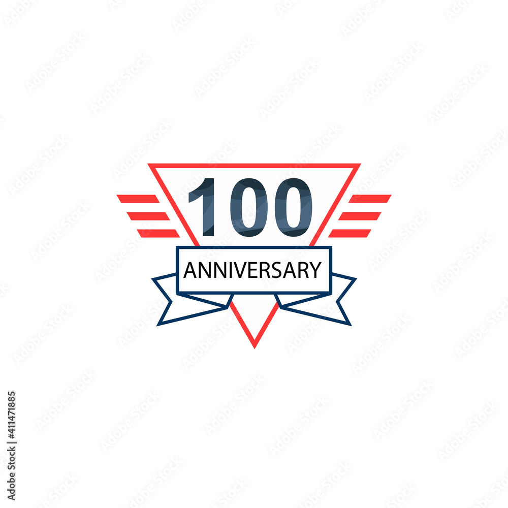 Fototapeta premium 100 Anniversary celebration template vector design illustration