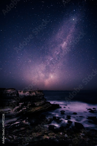 Long exposure Milky Way photo land scape