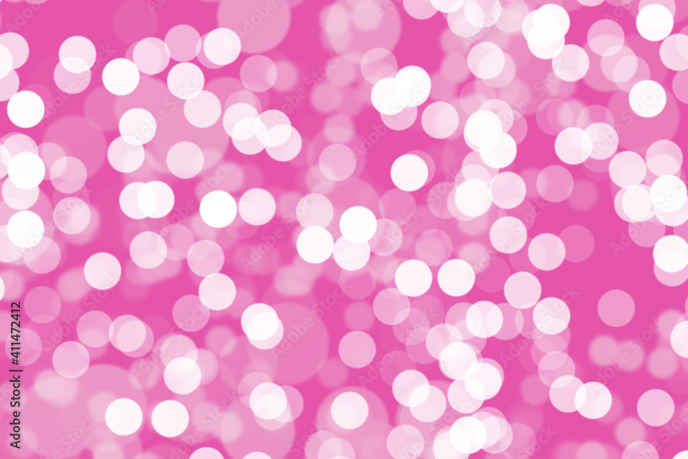 Abstract bokeh on  pink background for Valentine Day