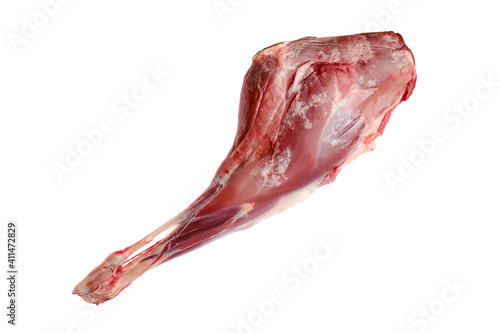 Canvastavla Raw hind quarter of deer leg