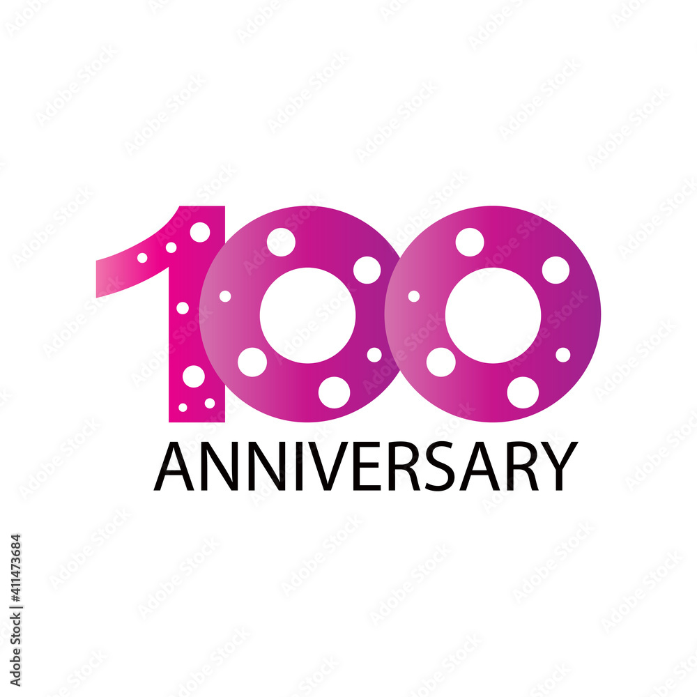 Obraz premium 100 Anniversary celebration template vector design illustration