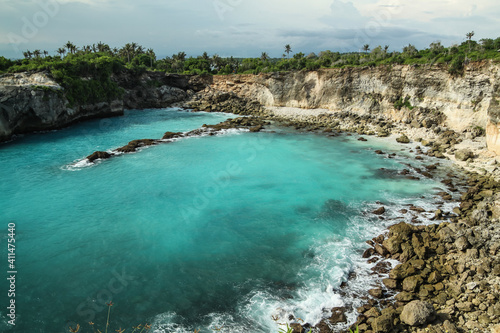 Turquoise water in a bay