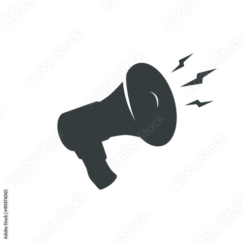 Megaphone isolated on white. Vector illustration.