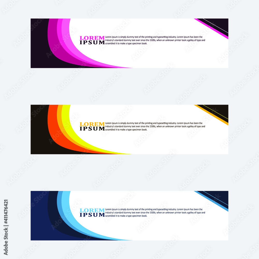 Fototapeta premium abstract geometric web design banner template isolated on dark grey background