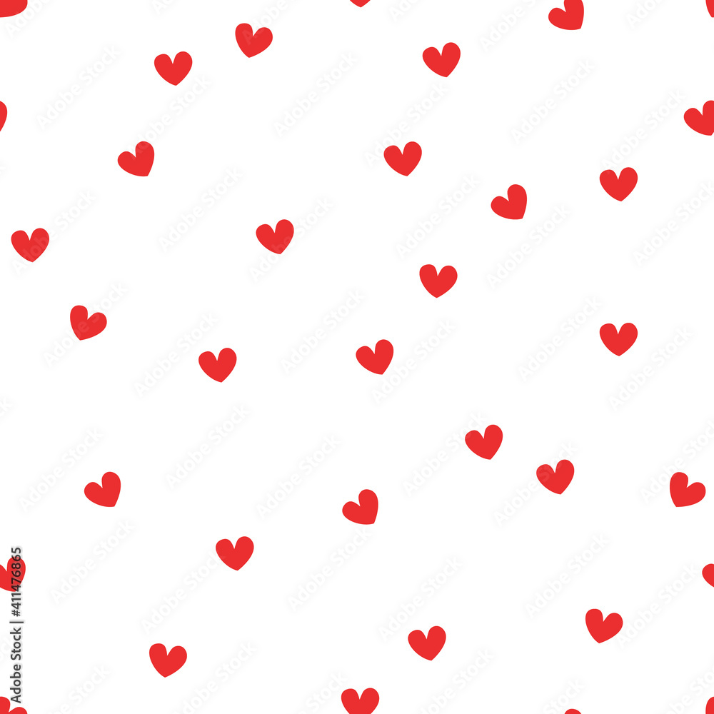 Vector seamless pattern with hand drawn hearts. Cute design for fabric, wrapping, wallpaper for Valentine's Day. Vector seamless pattern with hand drawn hearts. Cute design for fabric, wrapping, wallpaper for Valentine's Day.